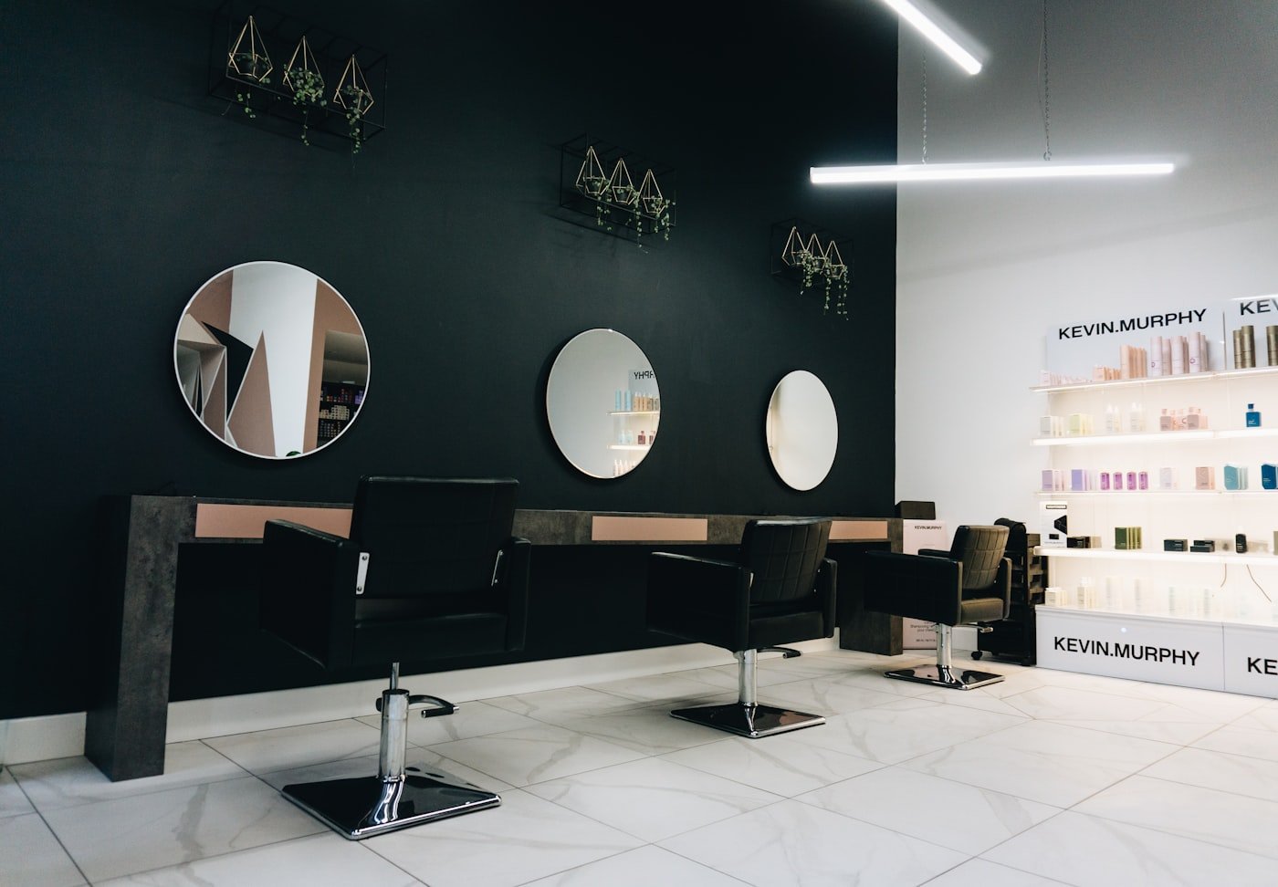 The clean, modern interior of P&T Nails Spa